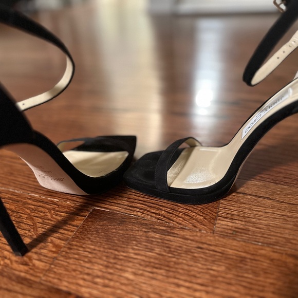 Jimmy Choo - . Size 6.5 suede Black- worn once PERFECT condition - Picture 5 of 8